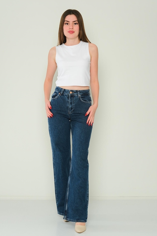 Rox Rite High Waist Casual Trousers Blue