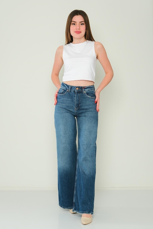 Rox Rite High Waist Casual Trousers Blue