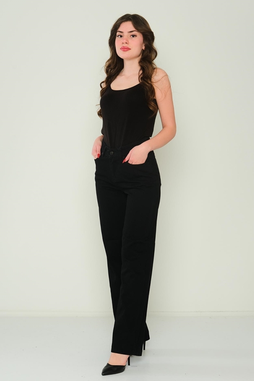 Hit Me Up High Waist Casual Trousers Black