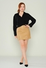 Zanzi Casual Skirts Black Brown Beige Camel لون الجمل