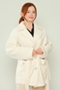 Dolce Bella Casual Woman Coats Black Beige Ecru