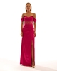 Hot Contact Night Wear Evening Dresses Black Navy Fuchsia Powder Sax Plum Emerald ضارب الى الحمرة