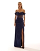 Hot Contact Night Wear Evening Dresses Black Navy Fuchsia Powder Sax Plum Emerald Sax