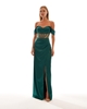 Hot Contact Night Wear Evening Dresses Black Navy Fuchsia Powder Sax Plum Emerald زمرد