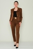 Explosion High Waist Casual Trousers Black Brown Mink Khaki بنى