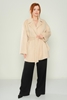 Caren Luis Casual Woman Coats Black Beige Бежевый