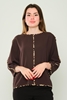 Favori Long Sleeve Casual Blouses Black Green Grey Brown Bordeux بنى