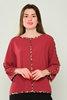 Favori Long Sleeve Casual Blouses Black Green Grey Brown Bordeux Бордо