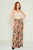 Lila Rose High Waist Casual Trousers Leopard Beige-Leopard Zebra Beige-Leopard