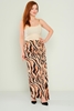 Lila Rose Casual Skirts Leopard Beige-Leopard Zebra Bej - Leopar