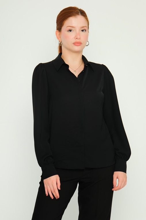 Fimore Casual Blouses Black White