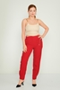 HKN High Waist Casual Trousers Black Red Brown Beige Navy أحمر