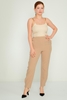 HKN High Waist Casual Trousers Black Red Brown Beige Navy Beige