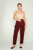 HKN High Waist Casual Trousers Black Brown Bordeux Beige Navy بوردو