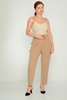 HKN High Waist Casual Trousers Black Brown Bordeux Beige Navy اللون البيج