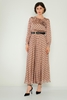 Sandrom Casual Dresses Black Beige Camel لون الجمل