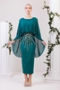 Elit Bella Night Wear Dresses Petroleum Emerald Zümrüt