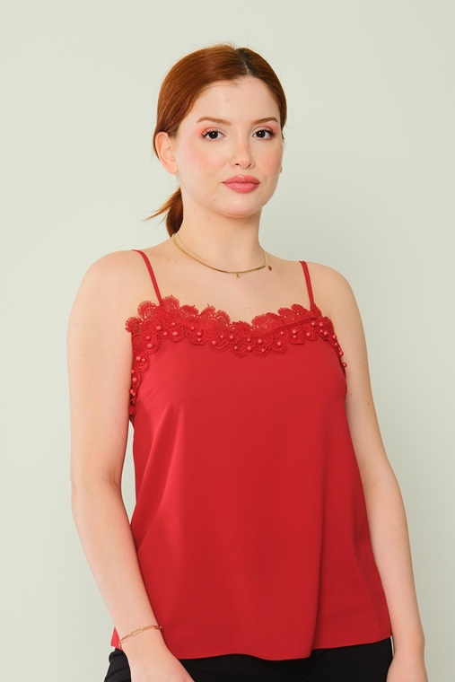 HKN Casual Blouses Red