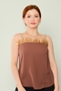 HKN Casual Blouses Black Red Blue Brown Ecru Stone Cagla Brown