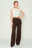 Explosion High Waist Casual Trousers Black Red Brown Khaki Lavender коричневый