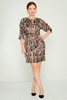 Explosion Mini Casual Dresses Brown Bordeux Khaki كاكي