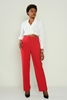 HKN High Waist Casual Trousers Black Red Brown Beige Red