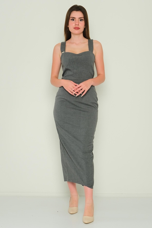 Joymiss Maxi Casual Dresses Black Grey