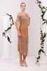 Odrella Night Wear Evening Dresses Black Beige Mink Caramel Emerald Lavender اللون البيج