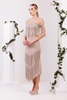 Odrella Night Wear Evening Dresses Black Beige Mink Caramel Emerald Lavender المنك