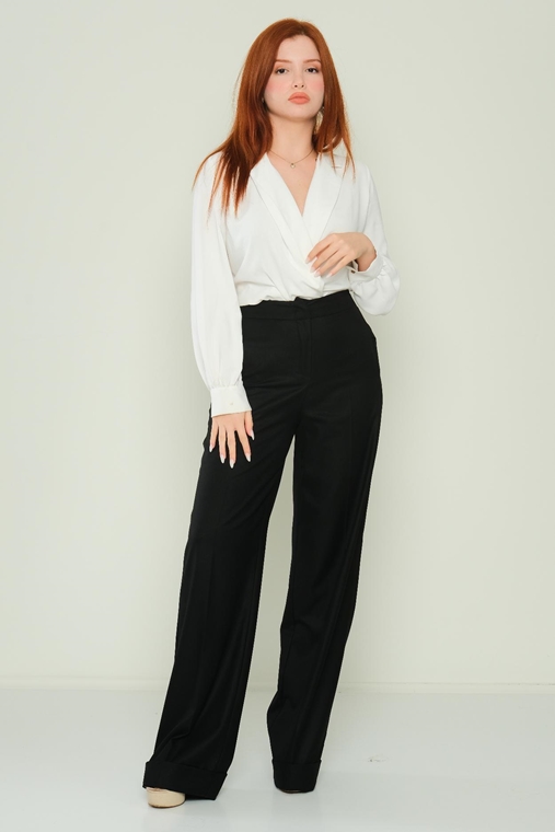 Joymiss High Waist Casual Trousers Black