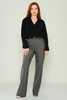 Mees High Waist Casual Trousers Black Red Grey Brown Navy Gri