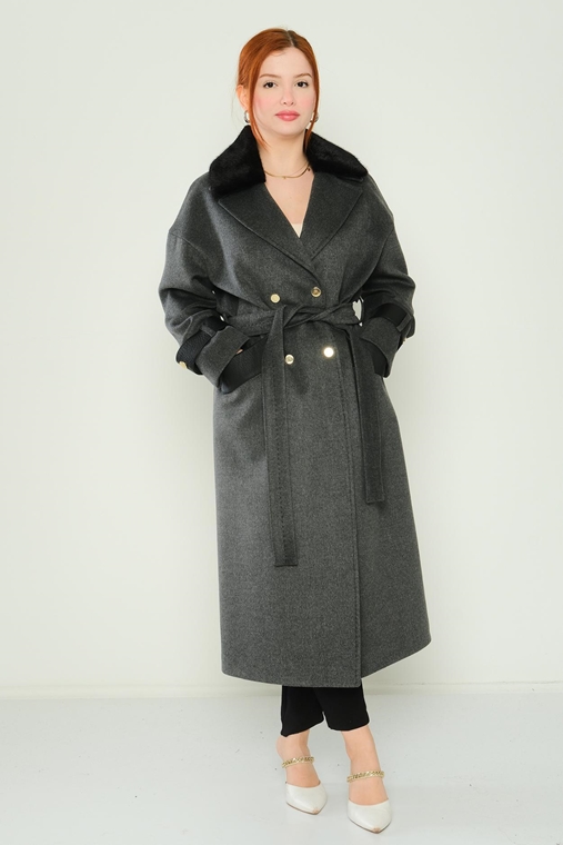 Dolce Bella Casual Woman Coats Black Camel Anthracite