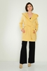 Tosato Casual Woman Coats Black Yellow Beige Ecru Tan Cagla Yellow