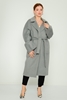 Tosato Knee Lenght Casual Woman Coats Black White Tile Grey Light Beige Dark Grey Dark Tan Coffee With Milk Серый свет