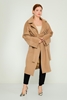 Tosato Knee Lenght Casual Woman Coats Black White Tile Grey Light Beige Dark Grey Dark Tan Coffee With Milk Tan