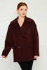 Tosato Casual Woman Coats Black Bordeux Beige Navy Ecru Grey Light bordo şarabı