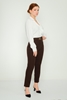 Explosion High Waist Casual Trousers Black Red Brown Camel Khaki Lavender بنى