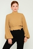 Lila Rose Long Sleeve Casual Blouses Black Green Gold ذهب