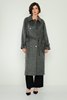 Tosato Long Casual Woman Coats Black White Green Grey Beige Tile Ecru Grey Dark Tan Beige Light رمادي داكن