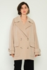 Tosato Casual Woman Coats Brown Bordeux Beige Ecru Purple Grey Dark Tan اللون البيج