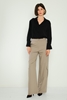 Airport High Waist Casual Trousers Grey Khaki Haki