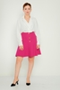 Airport Casual Skirts Black Red Salmon Fuchsia Ecru Saffron Mint Fuchsia