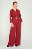 Favori Casual Jumpsuits Black Green Grey Bordeux Camel Petroleum bordo şarabı