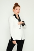 Joymiss Casual Jackets Black-Ecru Ecru-Black أسود - البيج الرمادي