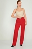 HKN High Waist Casual Trousers Black Red Brown Beige Navy красный