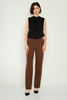 HKN High Waist Casual Trousers Black Red Brown Beige Navy بنى