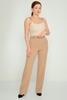 HKN High Waist Casual Trousers Black Red Brown Beige Navy Beige