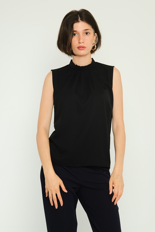 Mac Park Casual Blouses Black Ecru Stone