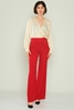 Explosion High Waist Casual Trousers Black Red Ecru Khaki Purple Red