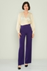 Explosion High Waist Casual Trousers Black Red Ecru Khaki Purple Purple